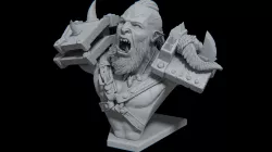 Orc bust - 3d print ready 3D print model