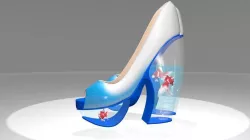 Original Design High heels GoldFish in heel 3D model 3D model