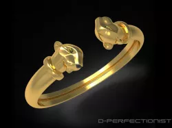 Panthere De Cartier Twin Head Open Bracelet 3D print model
