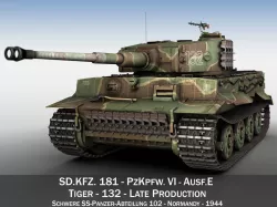 Panzer VI - Tiger - 132 - Late Production 3D model