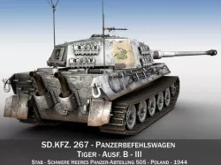 Panzerbefehlswagen Tiger - Ausf B - III 3D model