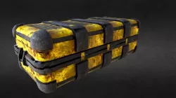 PBR Gold Supply Crate Low-poly  3D model