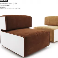 Pierre Cardin lounge chairs 3D model