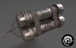 Pipe Bomb Low poly Low-poly  3D model