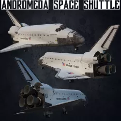  Plane Andromeda space shuttle of America Low-poly  3D model