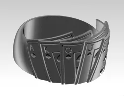 Poker Star Playing cards sport casino gambling king ring 3D print model