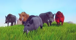 Poly Art Boars Low-poly  3D model