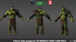 Polygonal Planet Hulk 3D models low poly game ready Low-poly  3D model