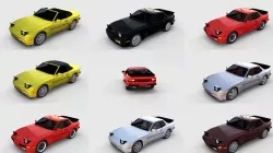 Porsche 944 with interior Pack 3D model