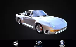 Porsche 959 DAE OBJ 3DS STL 3D printable Model  Low-poly  3D model
