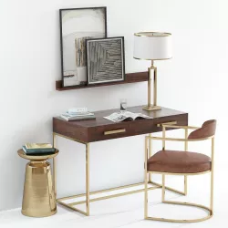 Pottery Barn Fitz desk with decor 3D model