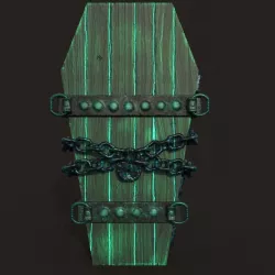 powerful coffin Low-poly  3D model
