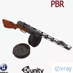 Ppsh-41 Low-poly  3D model