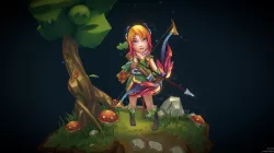 Ranged Hero Low-poly  3D model