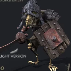 Ratkin Marauder Light Version Low-poly  3D model