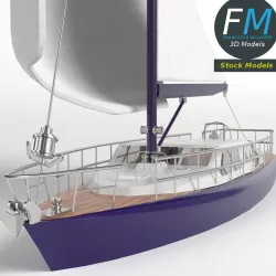 Regatta Sailboat 3D model