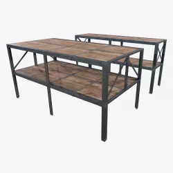Retro Factory Shelves Game Ready PBR Textures Low-poly  3D model