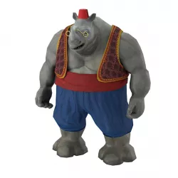 Rhino game character Low-poly  3D model