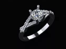  Ring solitaire 3D print model