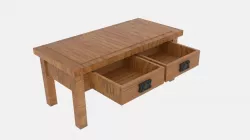 Rustic Oak 4 Drawer Coffee Table 3D model