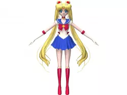 Sailor Moon Low-poly  3D model