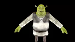 Shrek Rigged 3D Model Low-poly  3D model