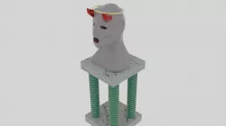 Small Demon Statue Low-poly  3D model