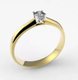 small engagement ring 3D print model