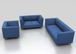 Sofa Set One Two and Three Seater 3D model