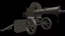 Soviet Maxim machine gun model 1941 Low-poly  3D model