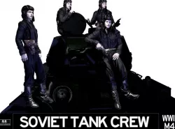 Soviet Tank Crew WWII 3D model