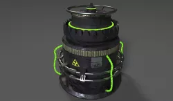 Spacecraft Sci-fi Reactor  Low-poly 3D model