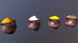 Spice Pots Bazaar Low-poly  3D model