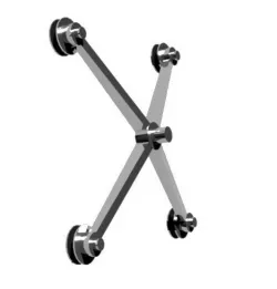 STAINLESS STEEL GLASS CLAMP SPIDER BRACKET Low-poly  3D model