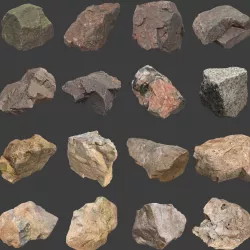 Stones Pack Volume 7 Low-poly  3D model