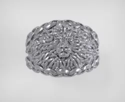  Stylish Ring with Chain and Lion 3D print model 3D print model