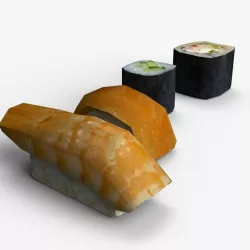 Sushi Low-Poly Low-poly  3D model