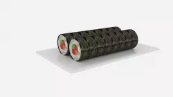  Sushi Roll Slice  Low-poly  3D model