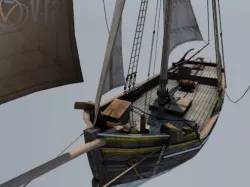 Swedish yacht Low-poly  3D model