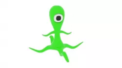 Tentacle Alien Low-poly  3D model