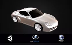 The Porsche 718 Cayman Obj Dae Collada Fbx 3Ds 3D Printable Stl Low-poly  3D model