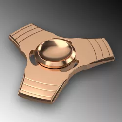 Tri-Star Fidget Spinner 3D model