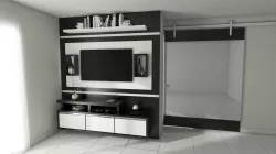 TV RACK plus SLIDING DOOR 3D model