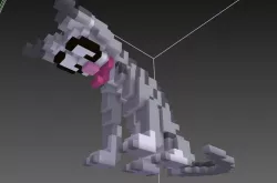 Voxel Cat - pixel cubic cat model 3D model