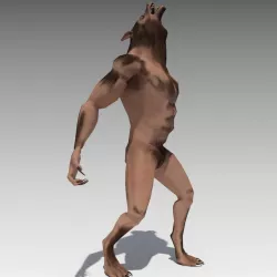 Werewolf Animated Low-poly  3D model