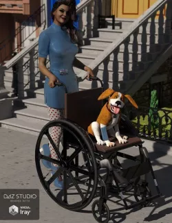 Wheelchair for DAZ Studio 3D model