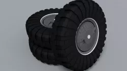 Wheels on BTR 80 3D model