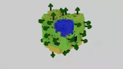 World Cube Lowpoly Low-poly  3D model