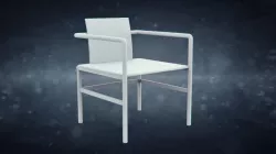 Zhu Chair with Arms by Piero Lissoni for Glas Italia Low-poly  3D model