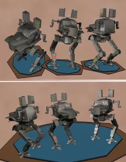ZIS-Onimech mecha Low-poly  3D model
